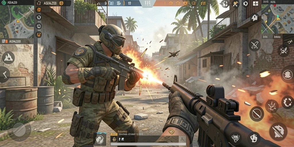 Tangkap momen mendebarkan dari gameplay <strong>ASIA200</strong> dalam pertempuran FPS.