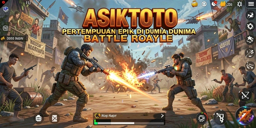 Tangkapan layar ASIKTOTO menampilkan aksi pertempuran Battle Royale yang mendebarkan.