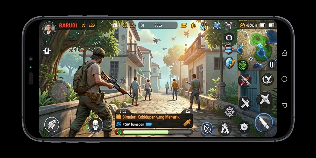 Gameplay menarik dalam BARU01 yang menampilkan interaksi karakter.