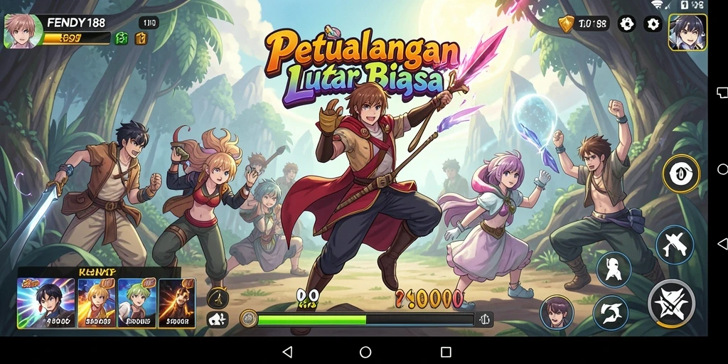 Tampilan gameplay <strong>FENDY188</strong> yang mengesankan dengan karakter anime.