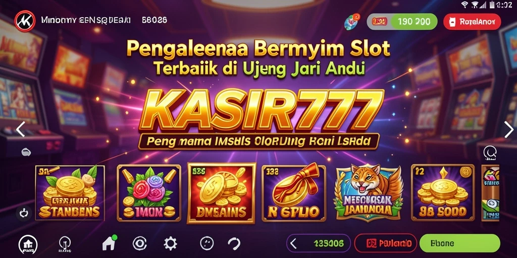 Tampilan menarik dari permainan Slot KASIR777 dengan berbagai tema.