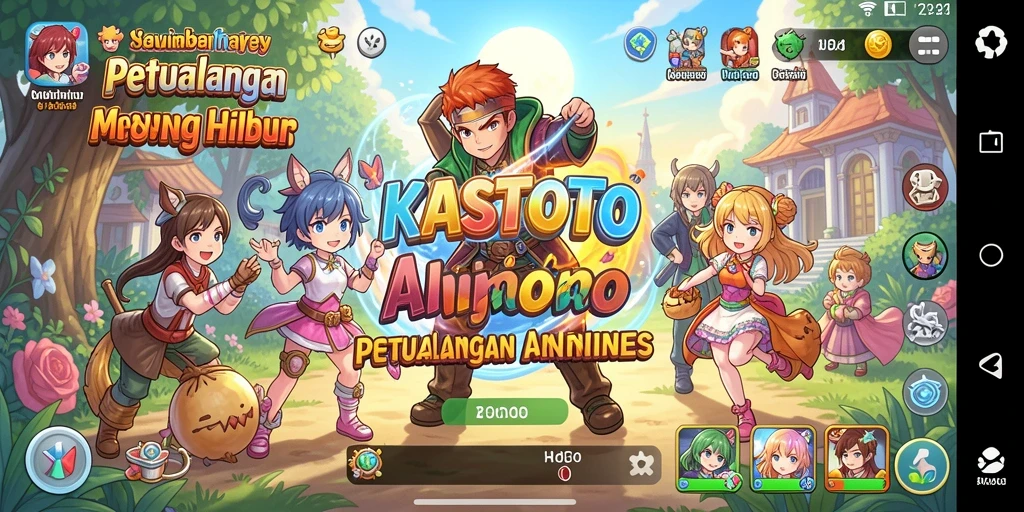 Screenshot gameplay KASTOTO menampilkan aksi pertarungan karakter Anime.