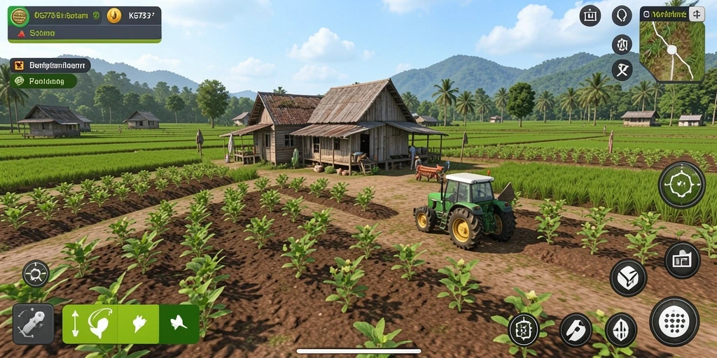 Screenshot KG778 menampilkan gameplay bertani yang seru dan interaktif.