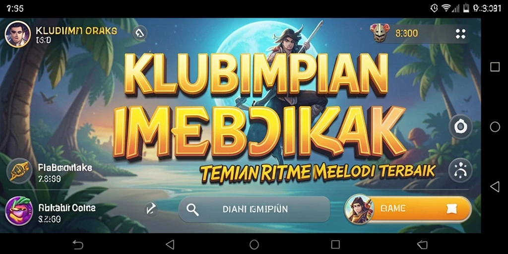 Tampilan gameplay <strong>KLUBIMPIAN</strong> yang menarik saat memainkan musik.