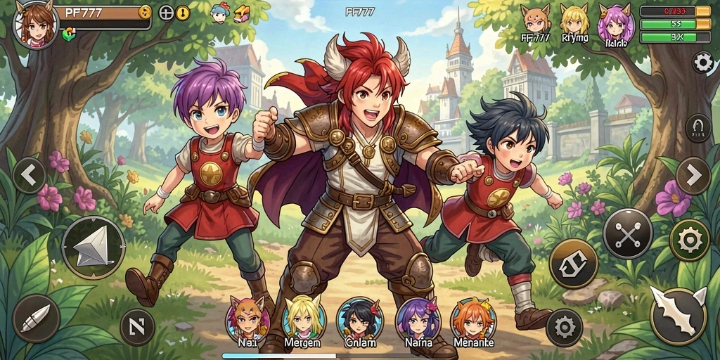 Tampilan menarik dari gameplay PF777 dengan karakter Anime.