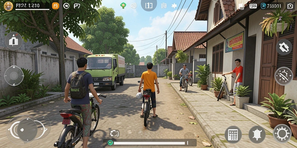 Tampilan gameplay menarik dari PP7 dalam simulasi kehidupan.