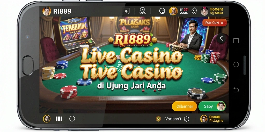 Tampilan gameplay RI889 dengan dealer langsung yang profesional.