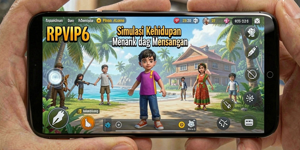 Tampilan antarmuka gameplay RPVIP6 yang realistik dan interaktif.