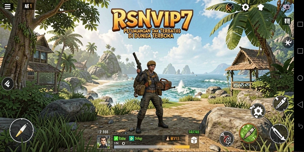 Gameplay RSNVIP7 yang menampilkan kebebasan menjelajah dunia terbuka.